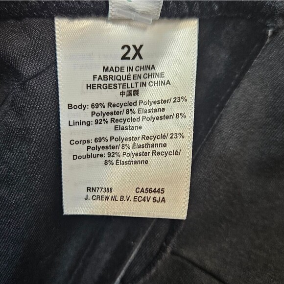 J. Crew Textured Full Coverage Bikini Bottom Black Women's 2X Plus Swim Separate - Picture 5 of 7